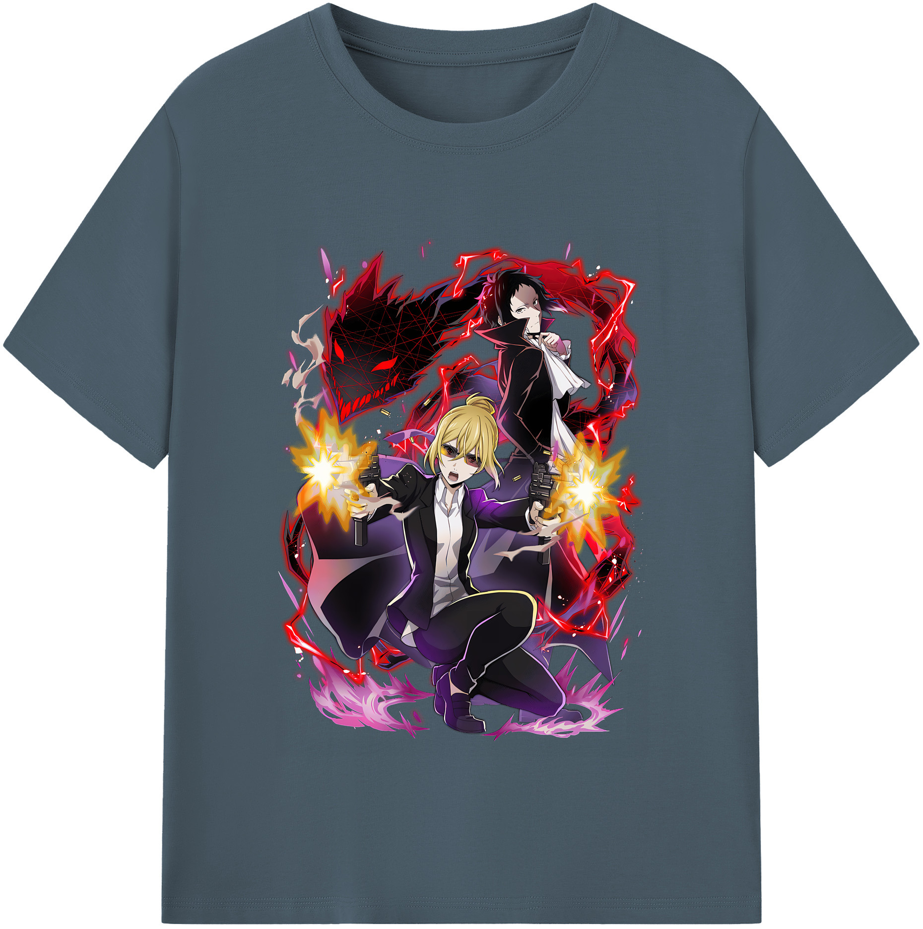 （画像用） 文豪ストレイドッグス Bungo Stray Dogs 綿100％半袖Tシャツ（フロントプリント）